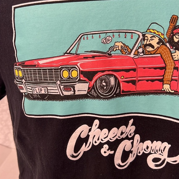 CHEECH & CHONG BLACK COTTON SHORT SLEEVE TEE MEDIUM - Picture 3 of 8